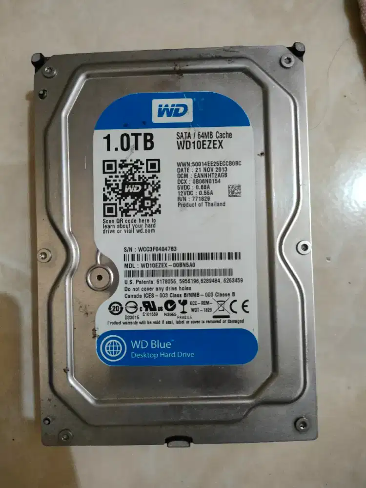 Hardisk 1TB & memory 8gb DDR3