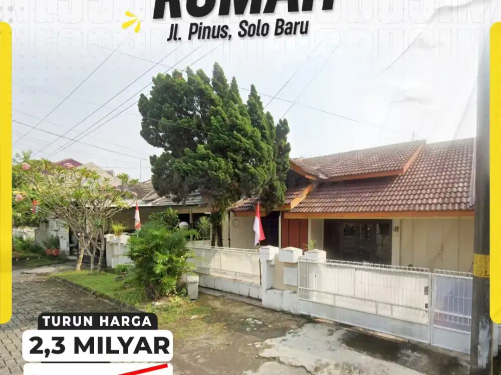 Dijual Rumah Di Jl Pinus Solo Baru Komplek Elite Dan Nyaman Dekat Mall