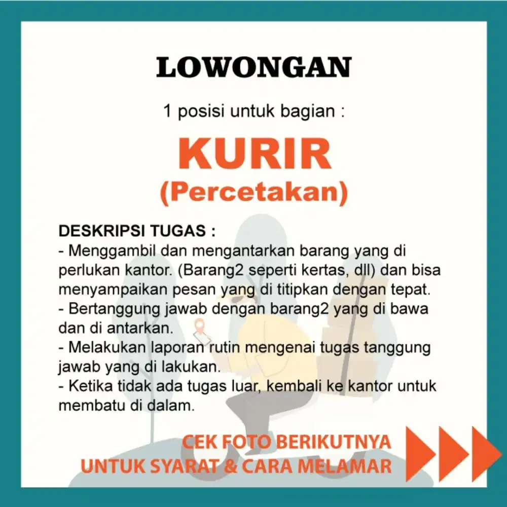 Kurir Percetakan lokasi Jembatan Besi