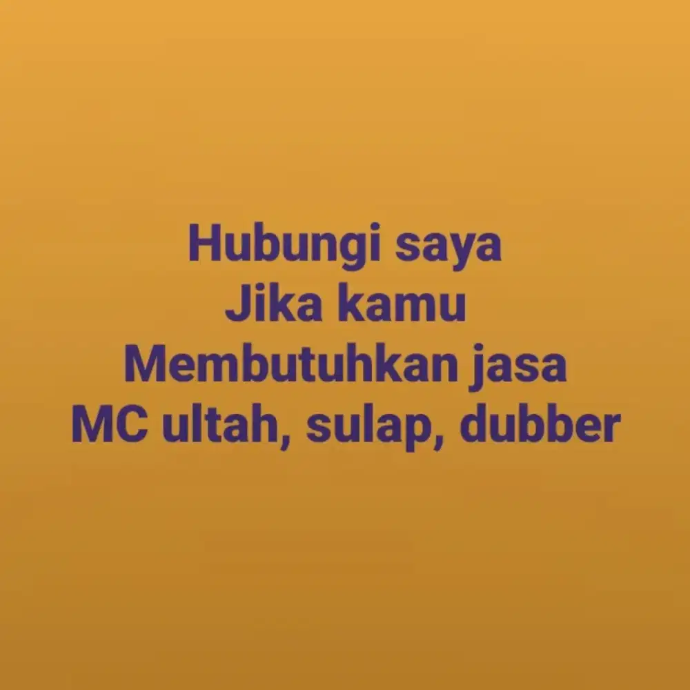 MC ultah, dubber, sulap
