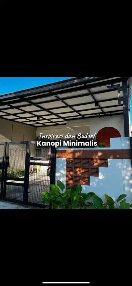 kanopi bajaringan atap alderon double layer