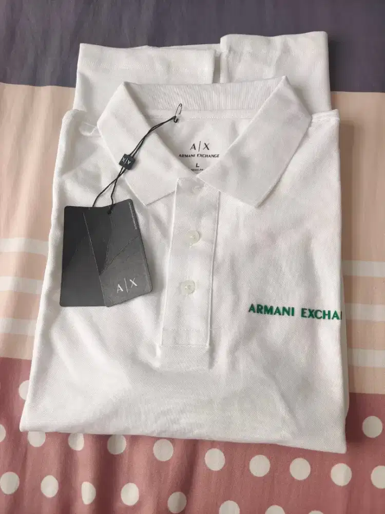 Polo Armani exchange White