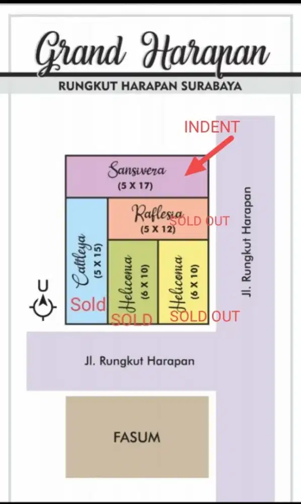 DIJUAL RUMAH RUNGKUT HARAPAN ON PROGRESS