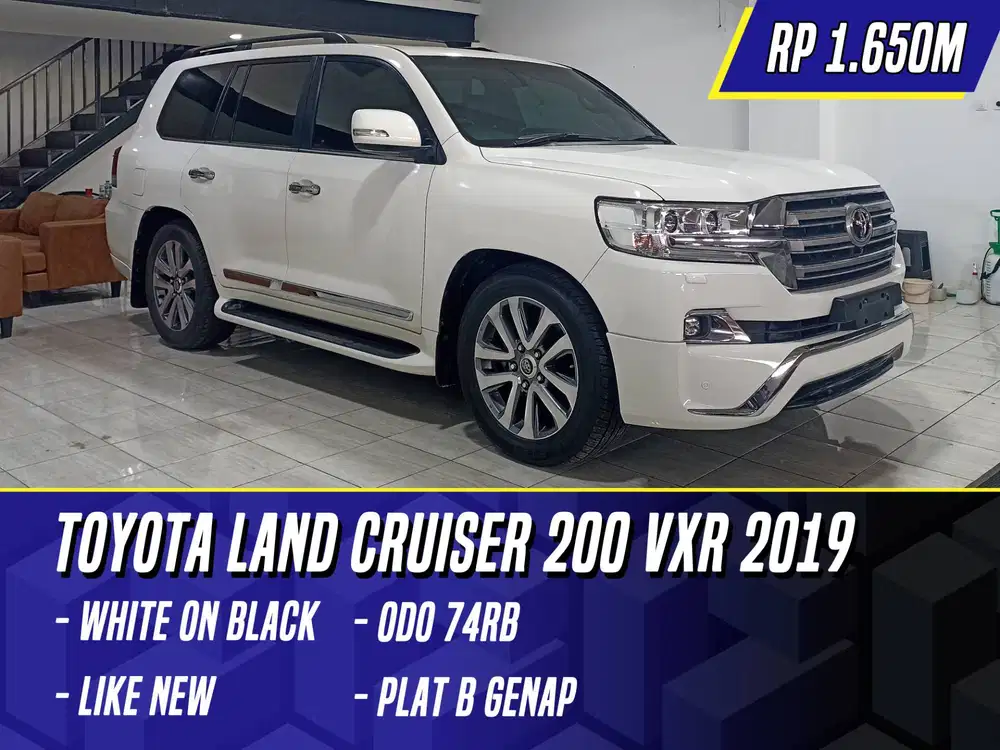 Toyota Land Cruiser 200 VXR 2019 NIK 2018 White on Black Putih LC