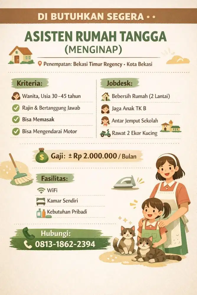 Asisten Rumah Tangga (ART) Menginap