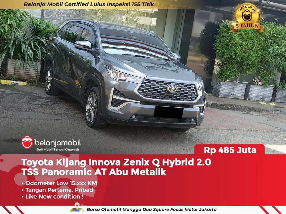 [ KM LOW ] Toyota Innova Zenix Q Hybrid 2.0 TSS AT Abu 2024/2025