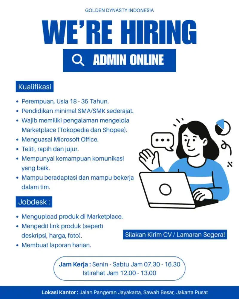 Lowongan admin online
