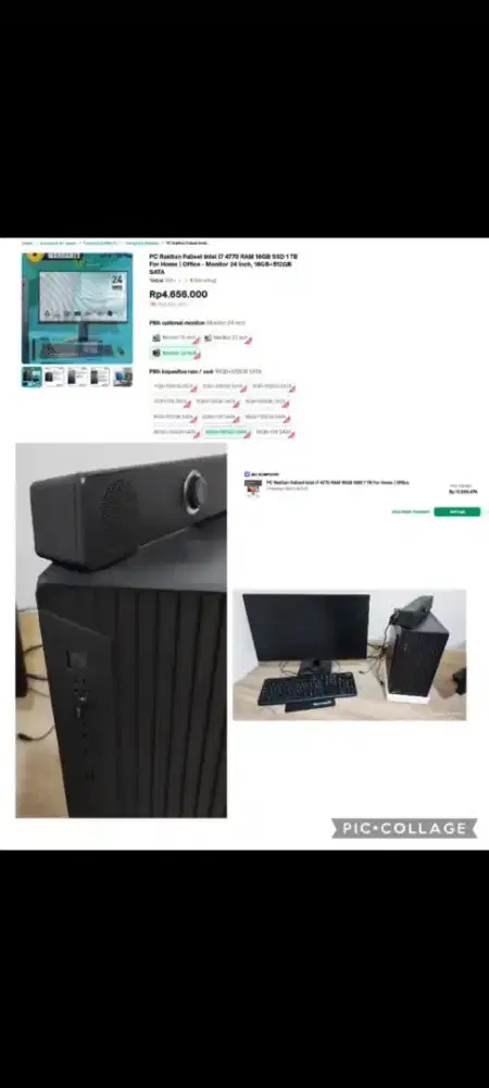 DIJUAL PC RAKITAN FULLSET INTEL i7 4770