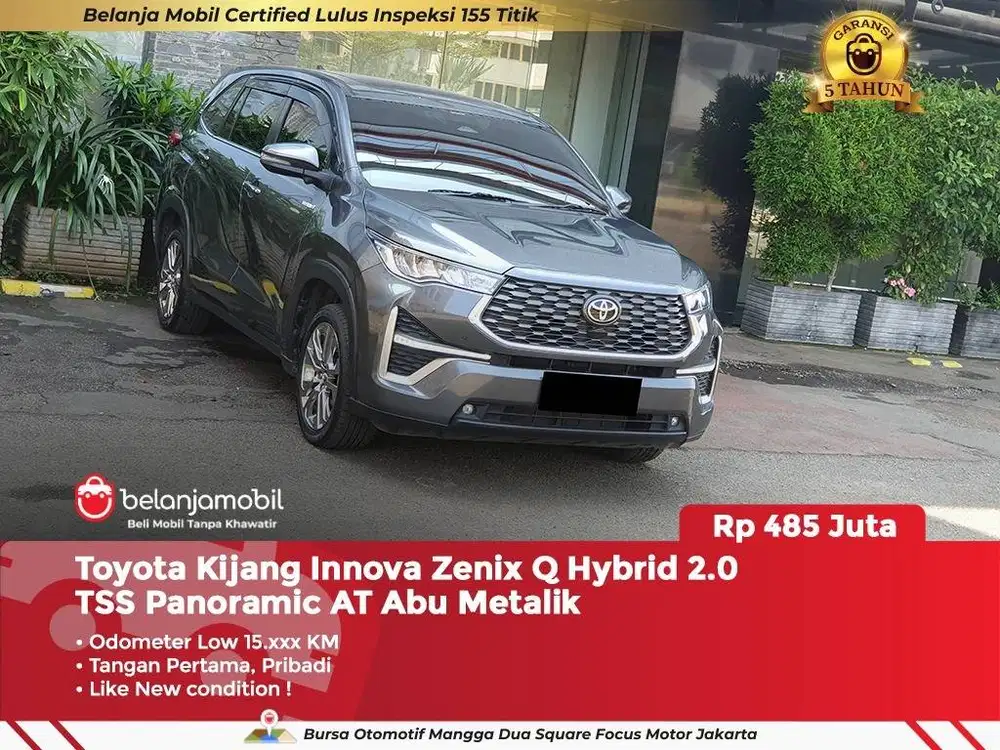 [ KM LOW ] Toyota Innova Zenix Q Hybrid 2.0 TSS AT Abu 2024/2025
