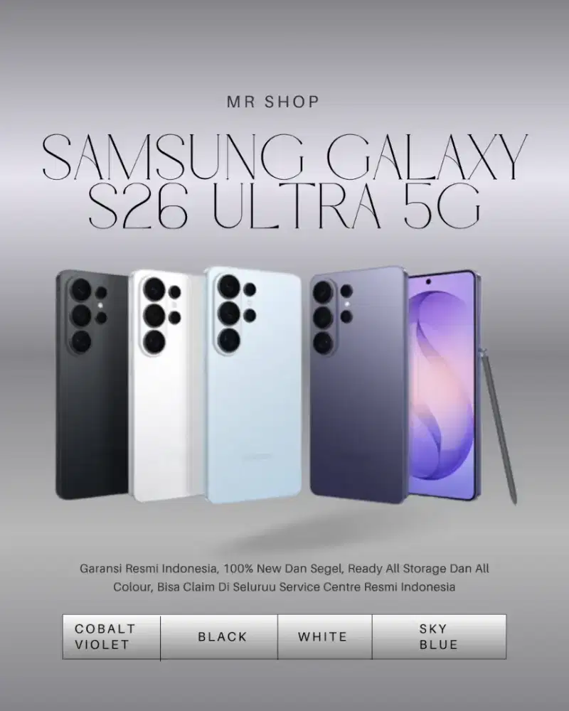 SAMSUNG S26 ULTRA NEW GARANSI SEIN TERMURAH
