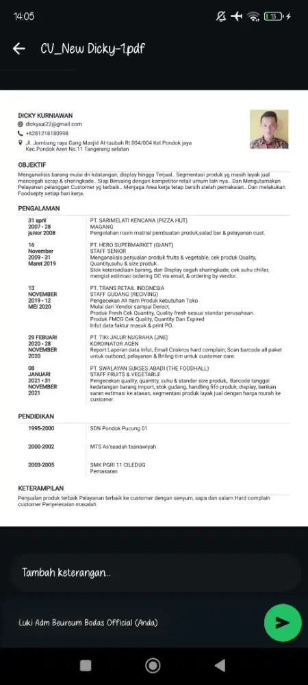 Info Lowongan Pekerjaan