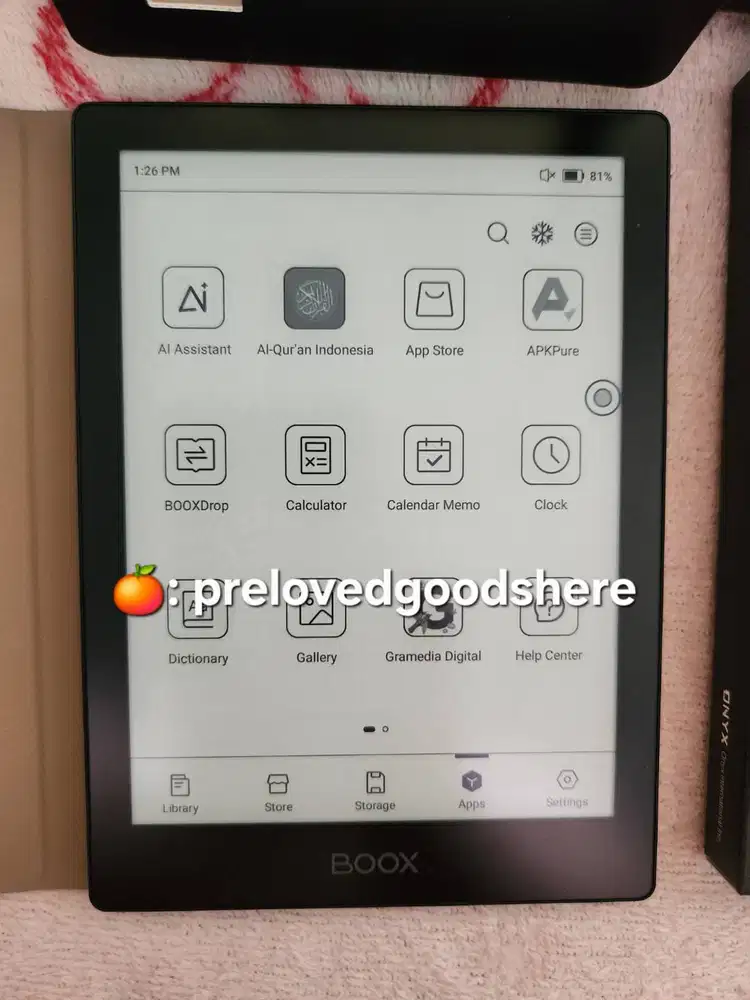 Preloved / Second ONYX BOOX Go 6 Octa Core E Ink Tablet 6 Inch Android
