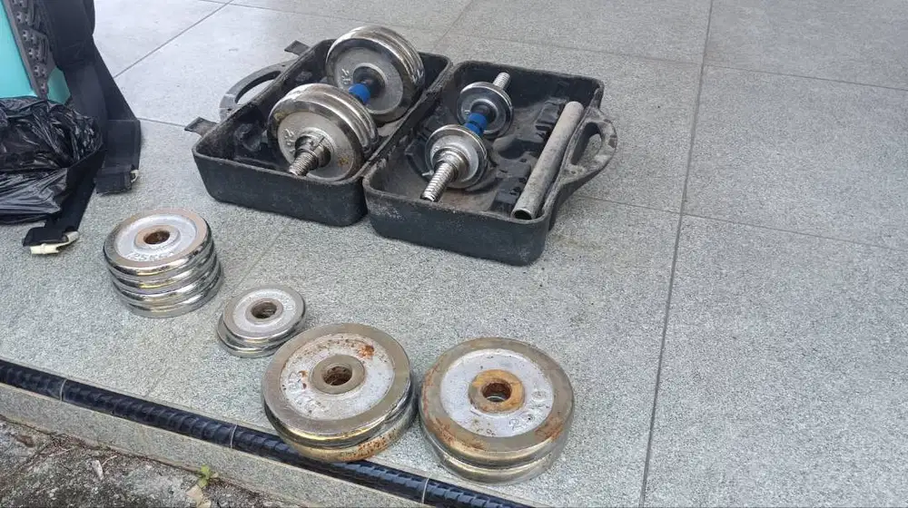 Barbel Besi Stainless, Iron Dumbbell Dumbel 30 kg