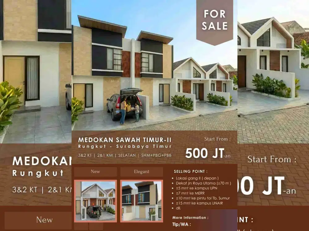 TER MURAH STRATEGIS RUMAH BARU DEKAT UPN RAYA MERR RUNGKUT GUNUNG ANYAR SURABAYA