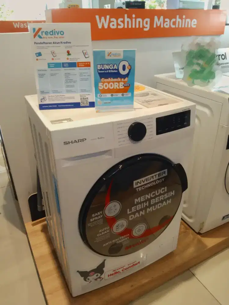 SHARP WASH MACH FL 8KG (ES-FL1480MWX)