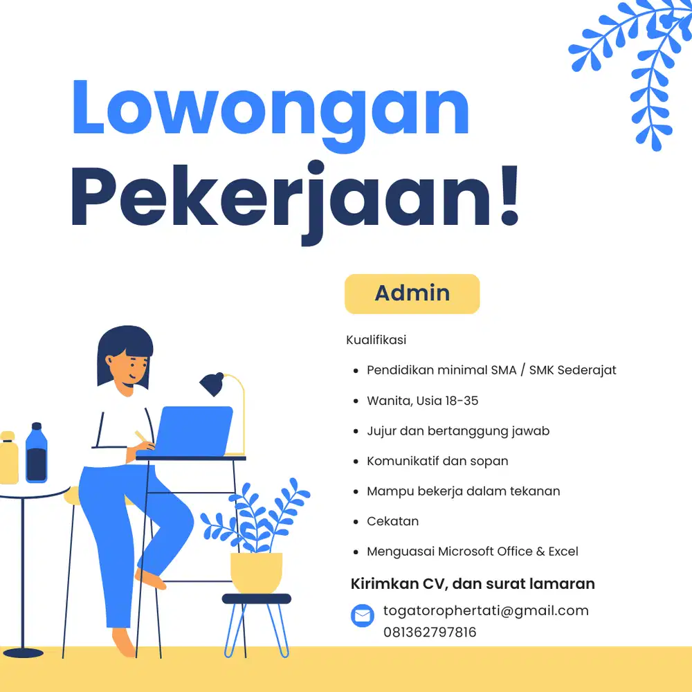 Lowongan Kerja Admin Toko