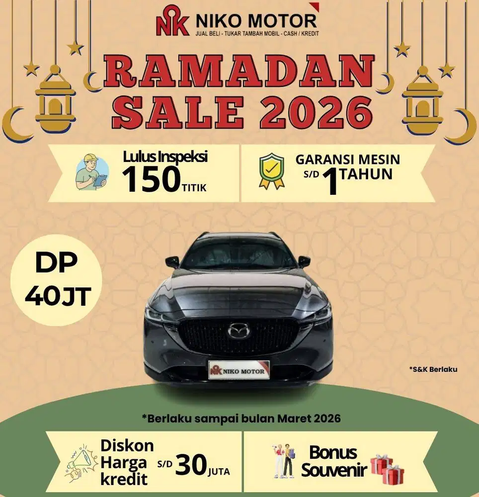 (SPT BARU FULL ORI) CX5/CX-5 KURO AWD 2023/2024 POLYMETAL GREY AT