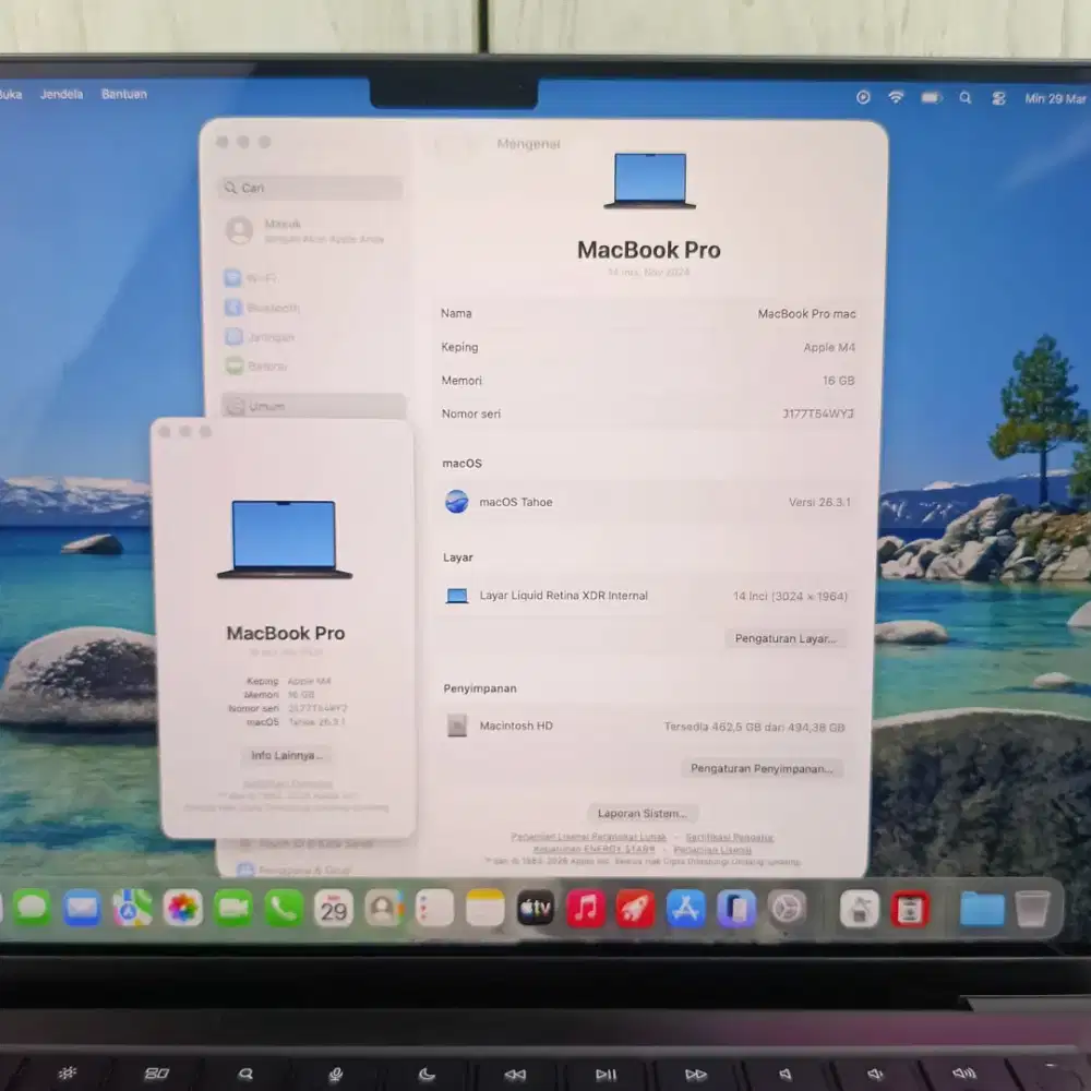 Macbook M4 Pro 14 inch Ram 16 Ssd 512 Full set Space Grey Ibox garansi