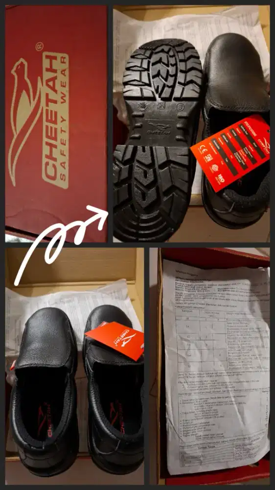 Sepatu Safety Merk cheetah 3001 uk.42