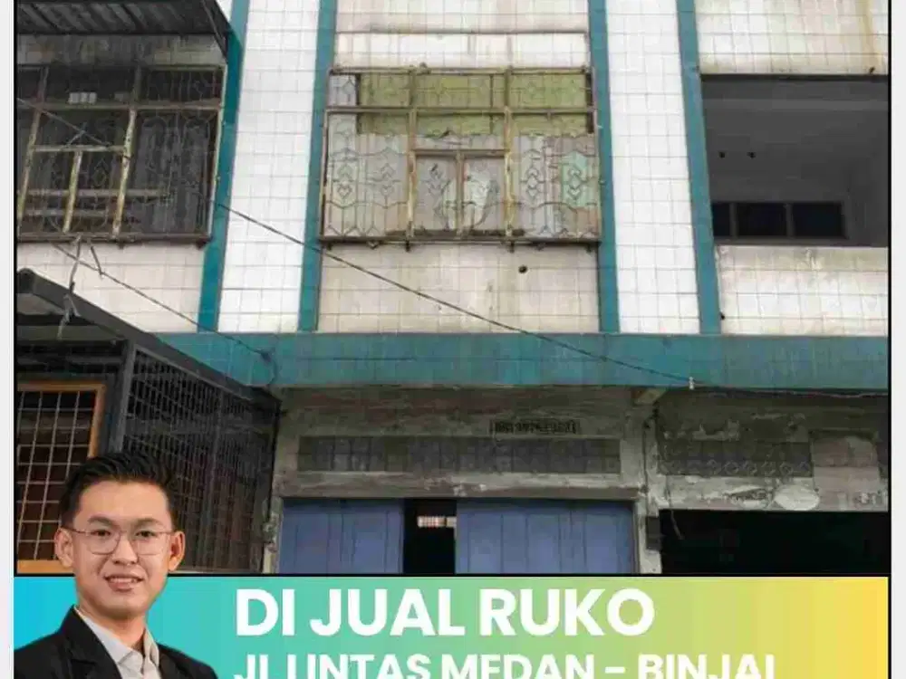 DIJUAL RUKO STRATEGIS DI PINGGIR JALAN LINTAS MEDAN BINJAI KM 12