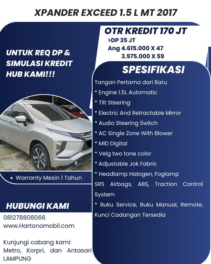 XPANDER EXCEED 1.5 L MT 2017