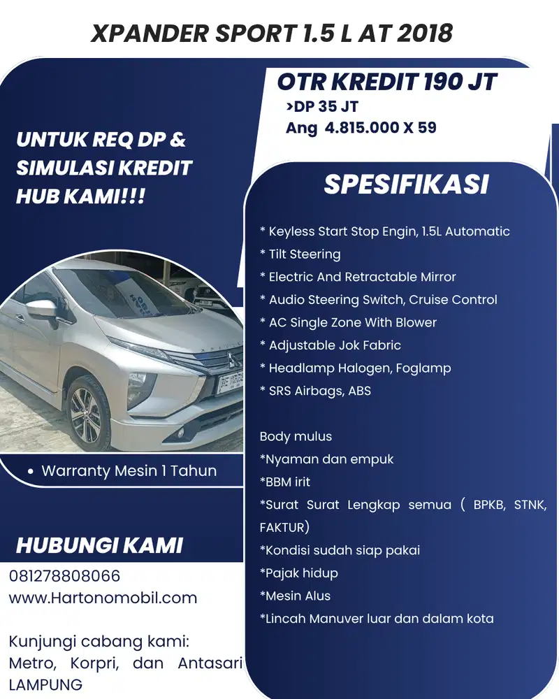 XPANDER SPORT 1.5 L AT 2018 SILVER