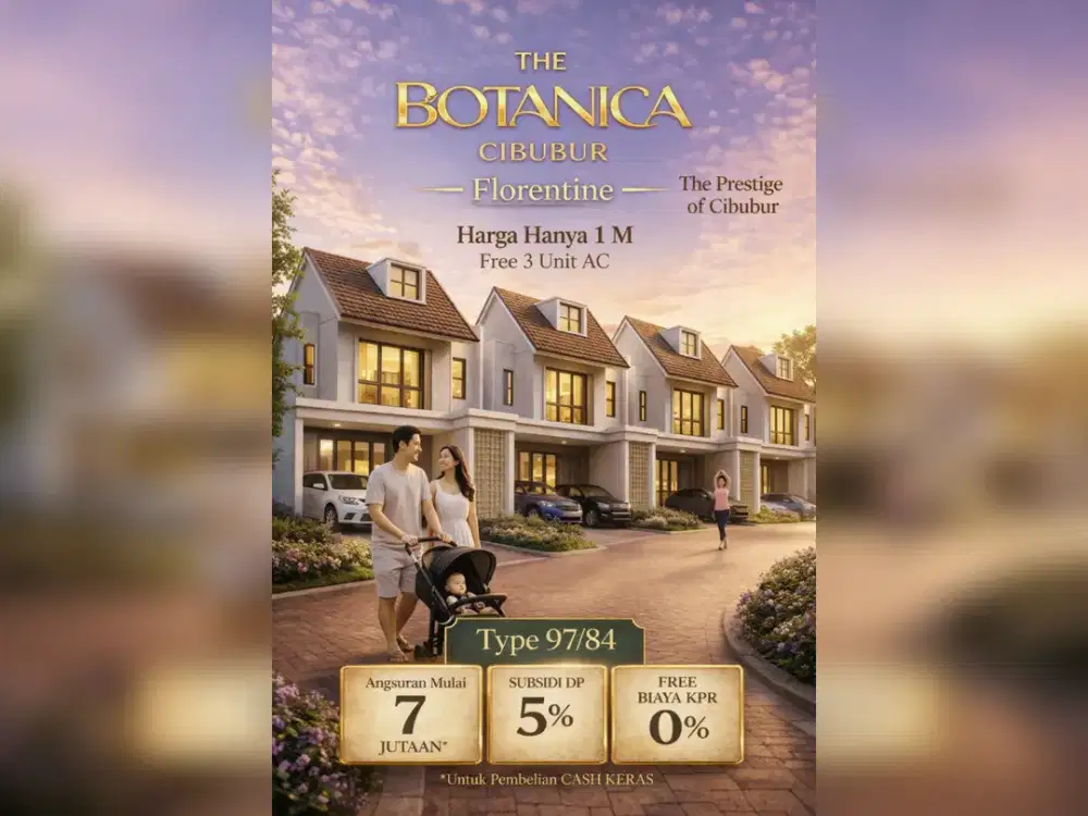 Rumah mewah Siap Huni 2 lantai 1 m free 3 ac di cibubur fasilitas lengkap