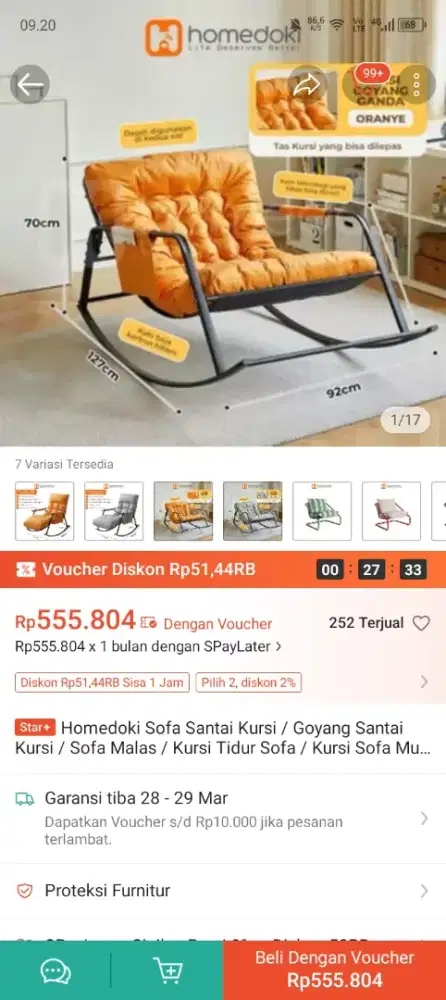 Kursi goyang kursi santai