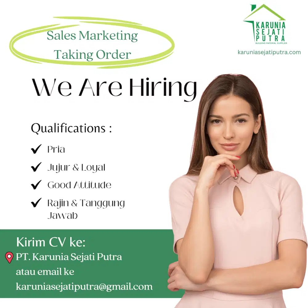 Dibutuhkan Sales Taking Order