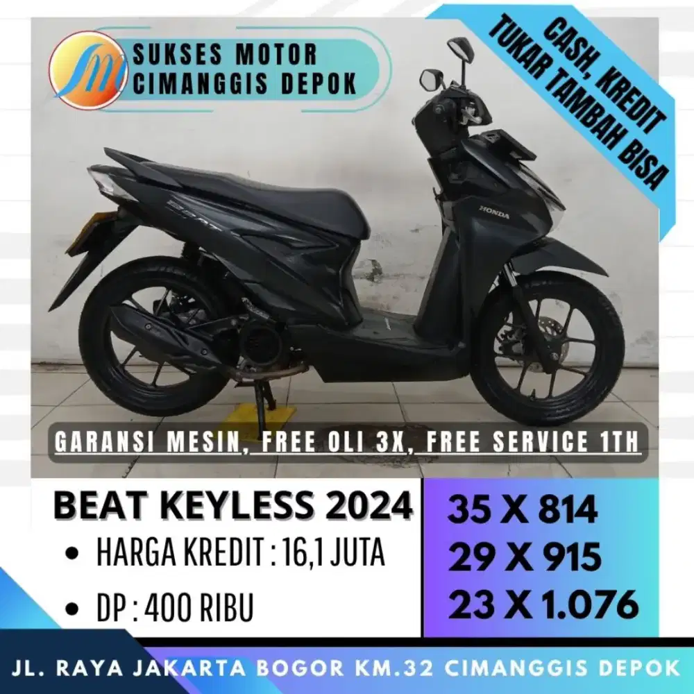 BEAT DELUXE SMARTKEY 2024 DP 400 CASHBACK UPTO 700 [SUKSES MOTOR]