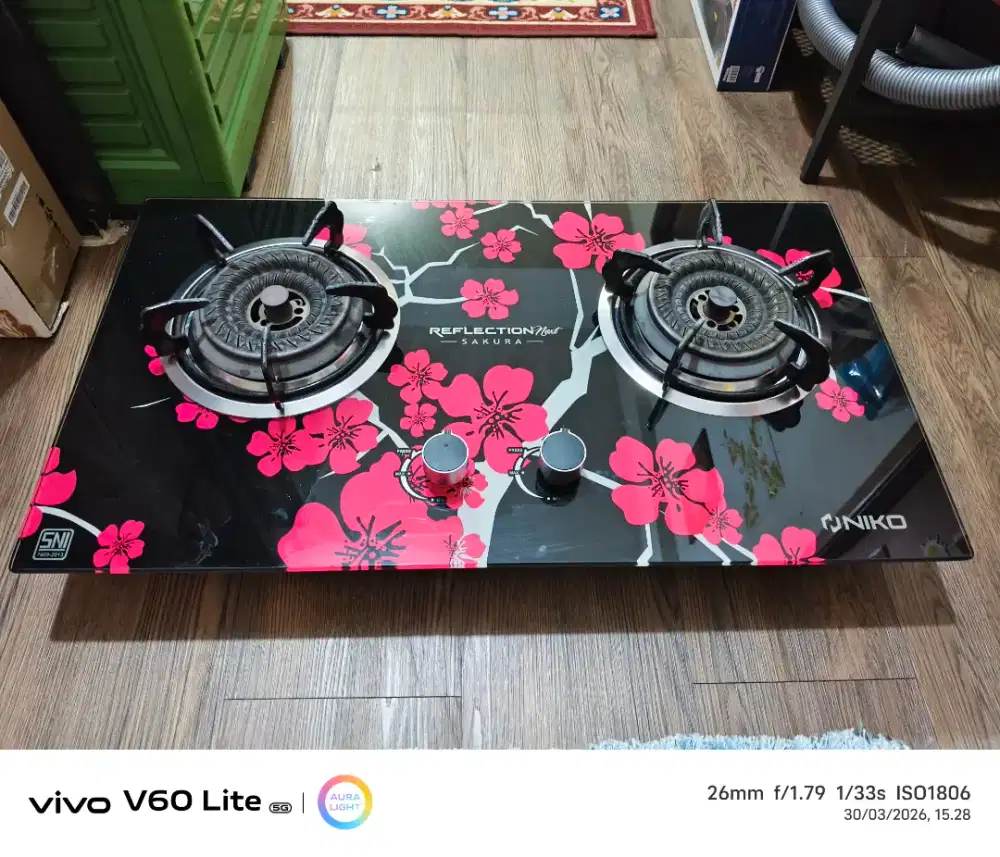 Kompor Gas Tanam Kaca Niko 2 Tungku