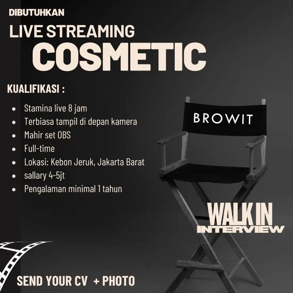 host live dibutuhkan segera