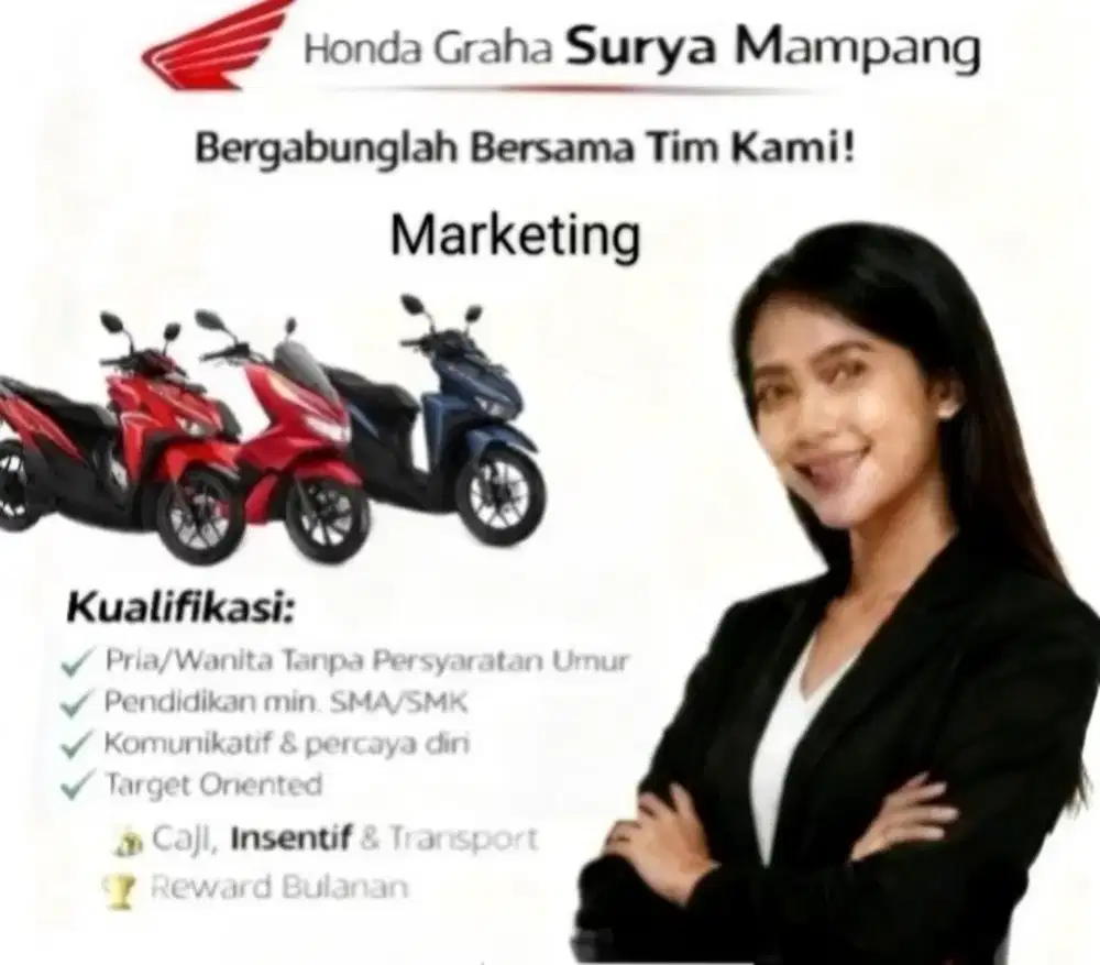 Lowongan Marketing Motor Honda
