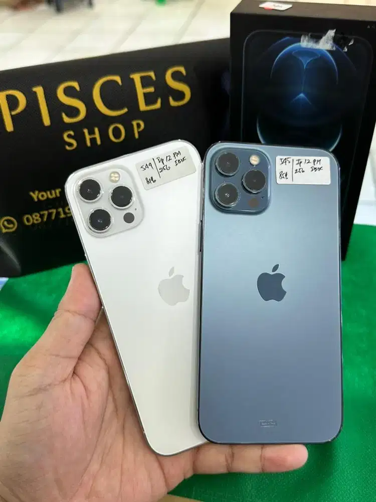 IPHONE 12 PRO MAX 256 IBOX RESMI FULSET MULUSS