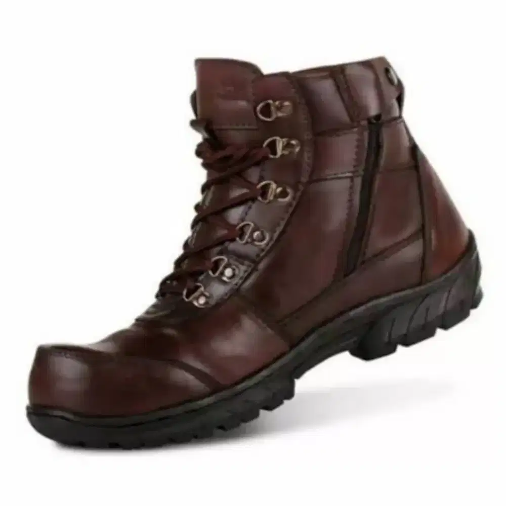 Sepatu Boots Pria Safety Resleting Kulit Sapi Asli Keren