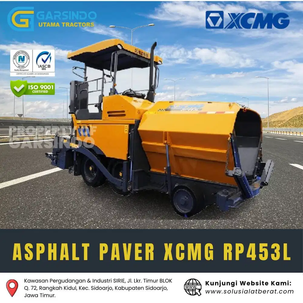 Brand New Road Machinery Asphalt Paver XCMG RP453L Tahun 2026