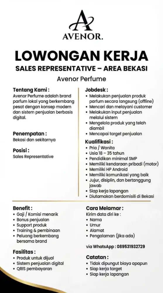 Sales repsentative