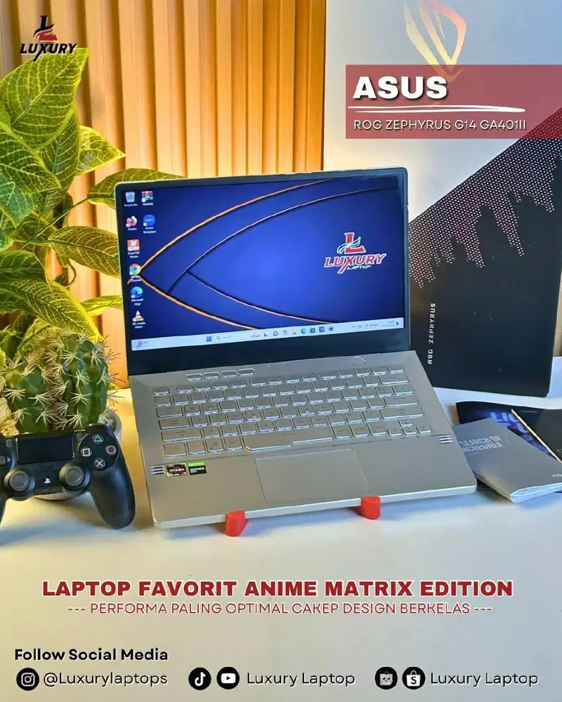 LAPTOP GAMING ASUS ROG ZEPHYRUS ANIME MATRIX G14 GA401II RYZEN 7 GTX