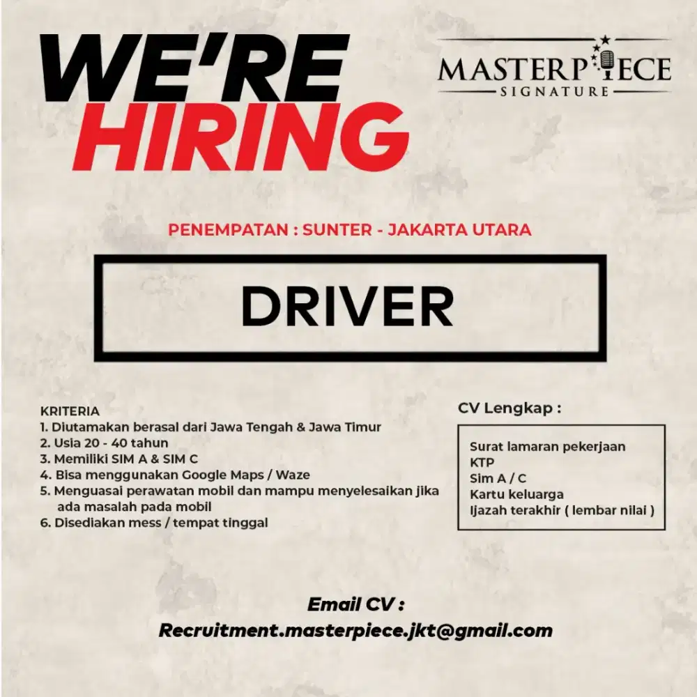 RECRUITMENT MASTERPIECE CAIMAN GROUP