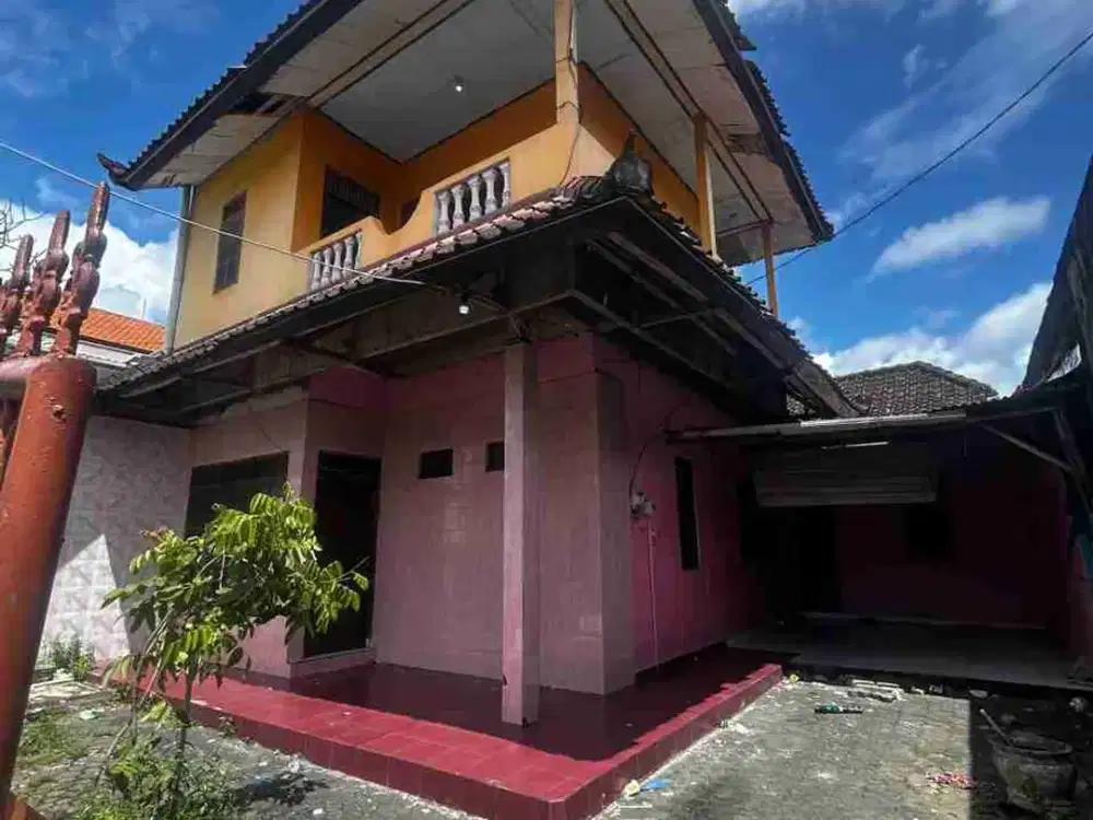 Jual Cepat Tanah + Bangunan 2lt Jl Tukad Buaji Sesetan Denpasar Selatan area Tidak Banjir
