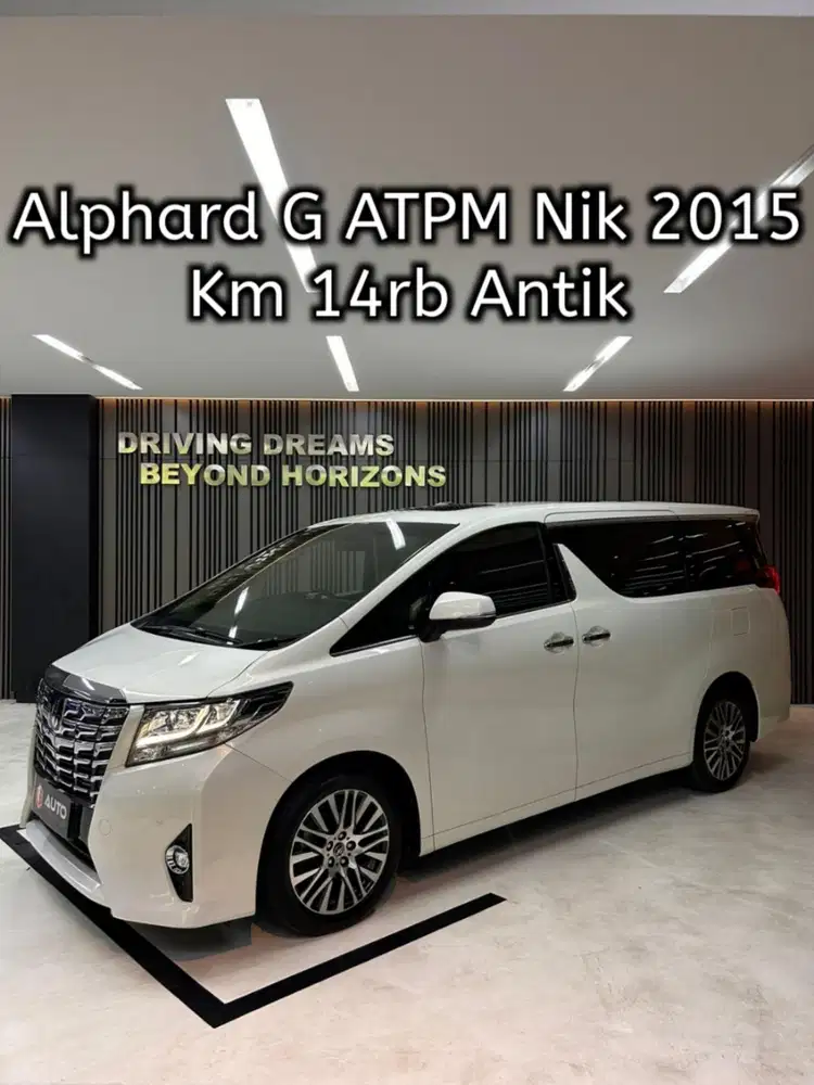 Toyota Alphard 2.5 G ATPM 2017 Putih Km14rb Nik 2015 B1278LK