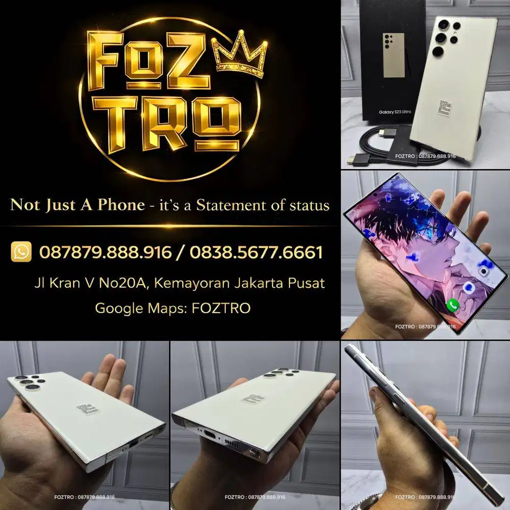 Samsung Galaxy S23 Ultra 12/512GB Cream Mulus Fullset Resmi No Minus