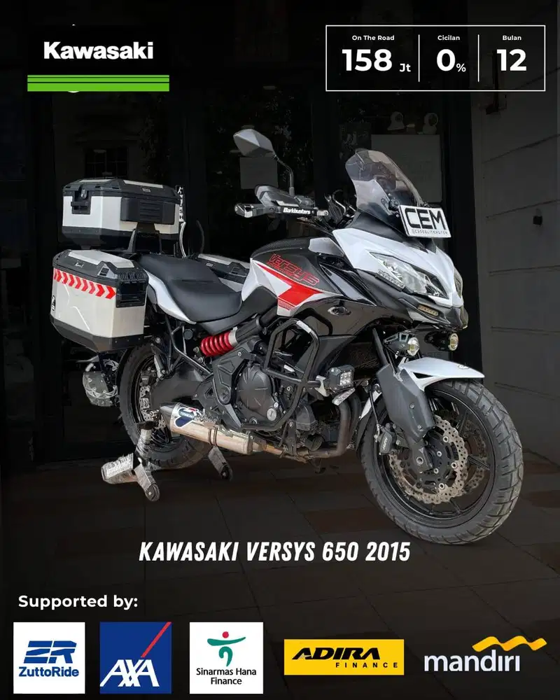 KAWASAKI VERSYS 650 NIK 2015 MULUS SIAP PAKAI HEDON GASPOL CB500
