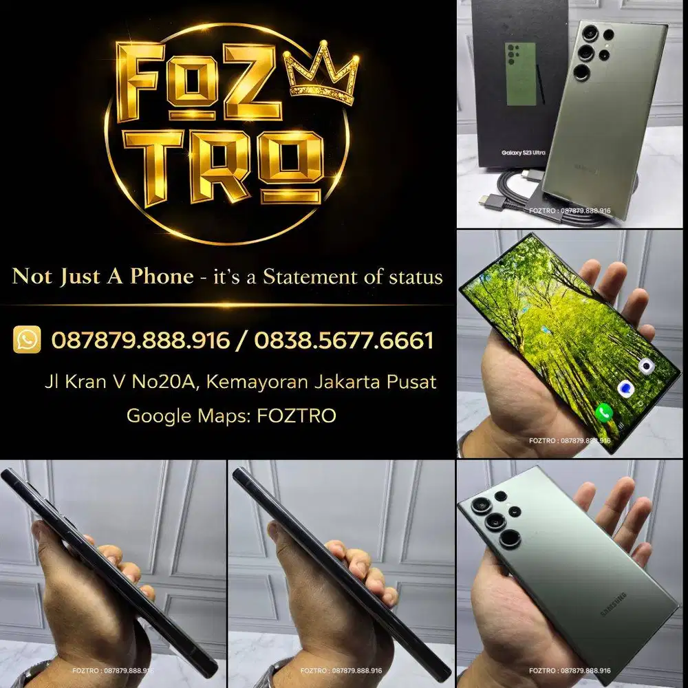 Samsung Galaxy S23 Ultra 12/256GB Green Fullset Resmi SEIN No Minus