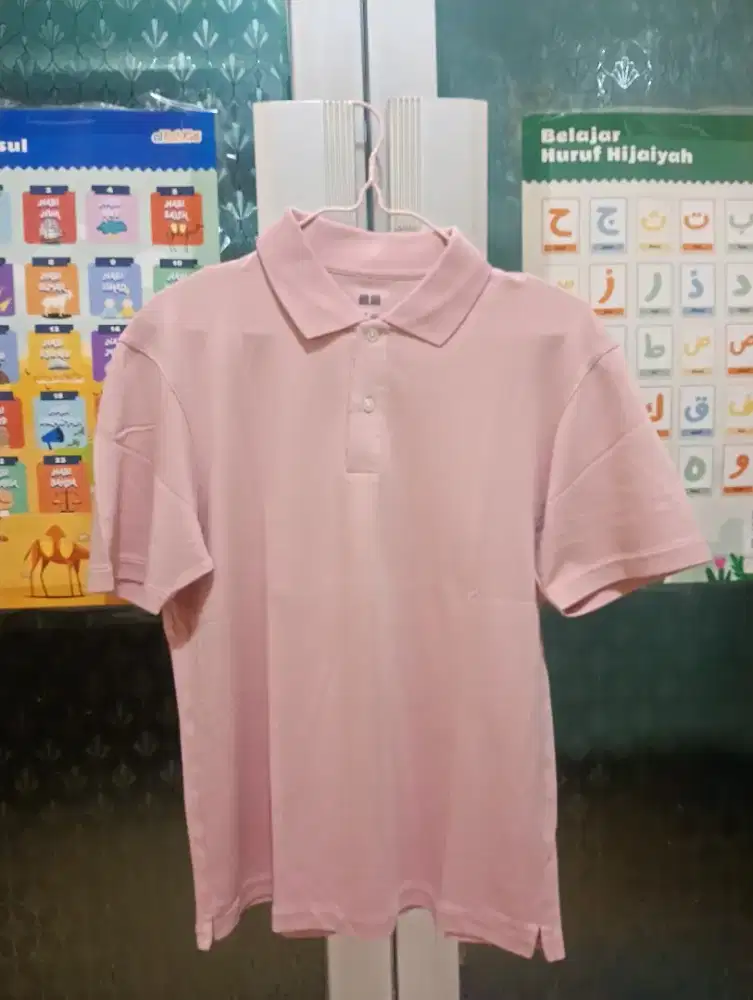 Polo Shirt Uniqlo warna Pink size L