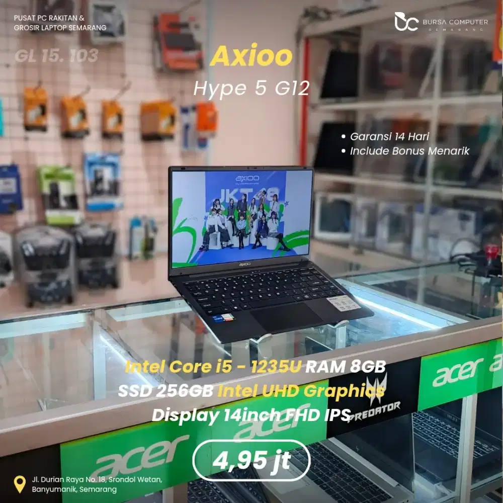 AXIOO Hype 5 G12 | Core i5 1235U 8GB 256GB