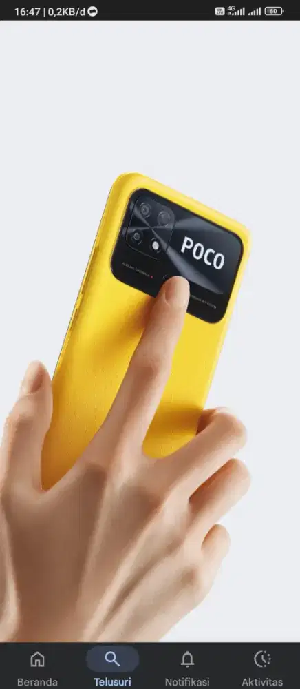 poco C40 4/64. Hp+casan+ case. minus kamera blakang retak. normal
