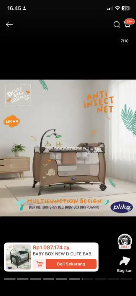 Pliko Baby Box Cute (B 839 XLR) / tempat tidur bayi