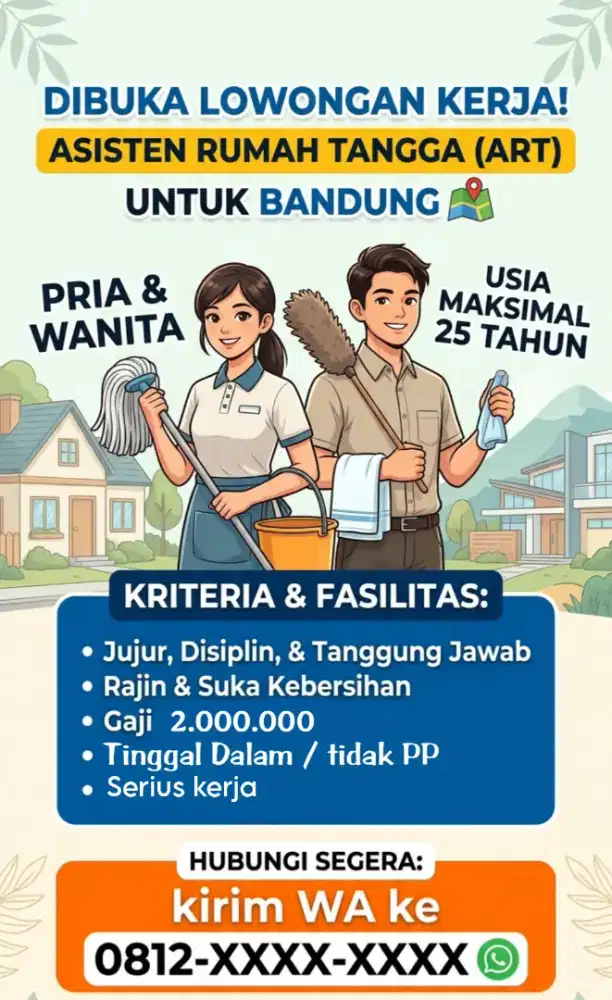 Lowongan Kerja ART Pria Wanita