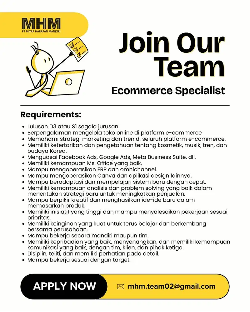 team ecommerce specialis